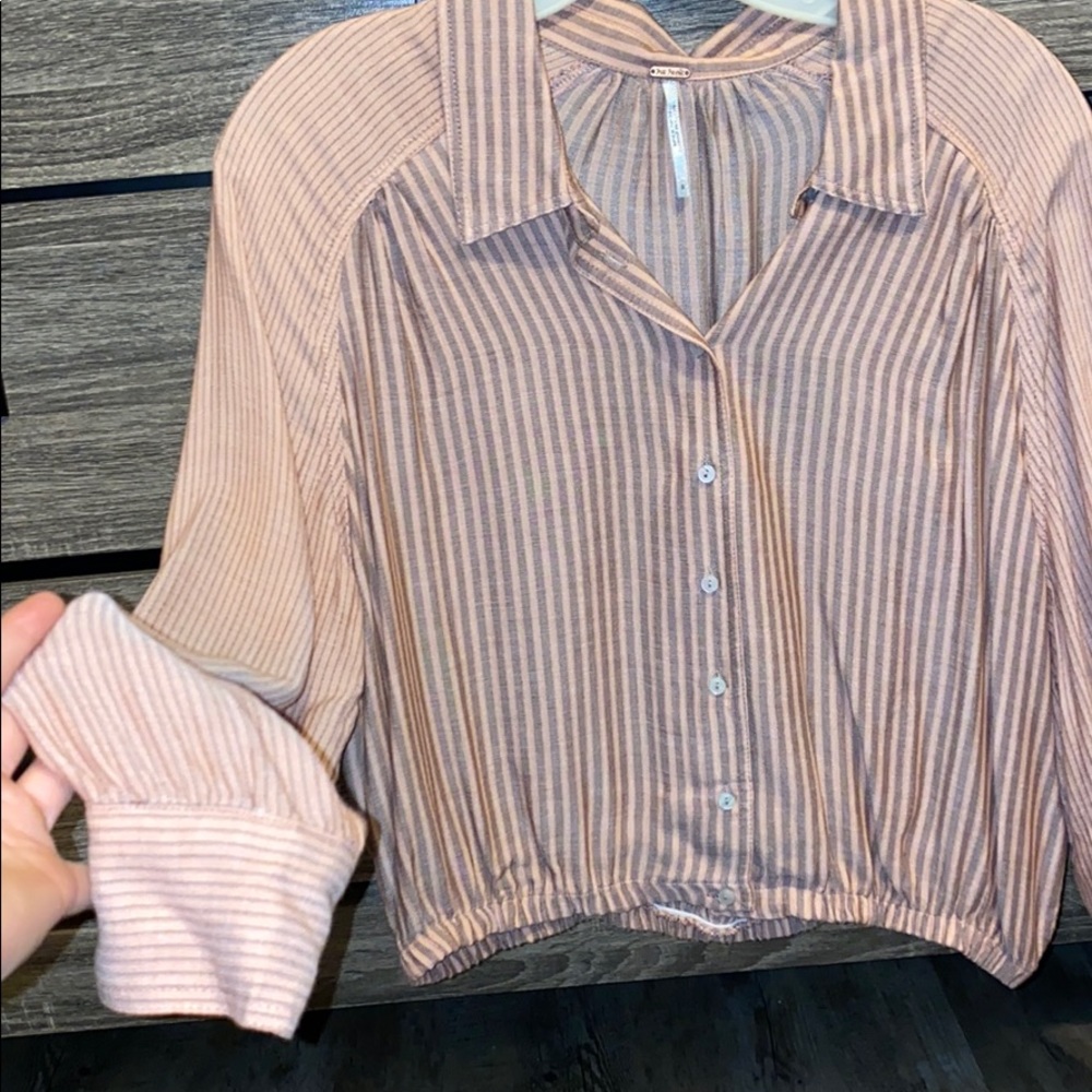 Blouse free people button up worn once